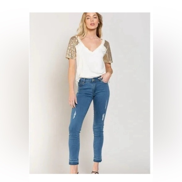 POL Women's Blue Jeans New - Picture 1 of 8